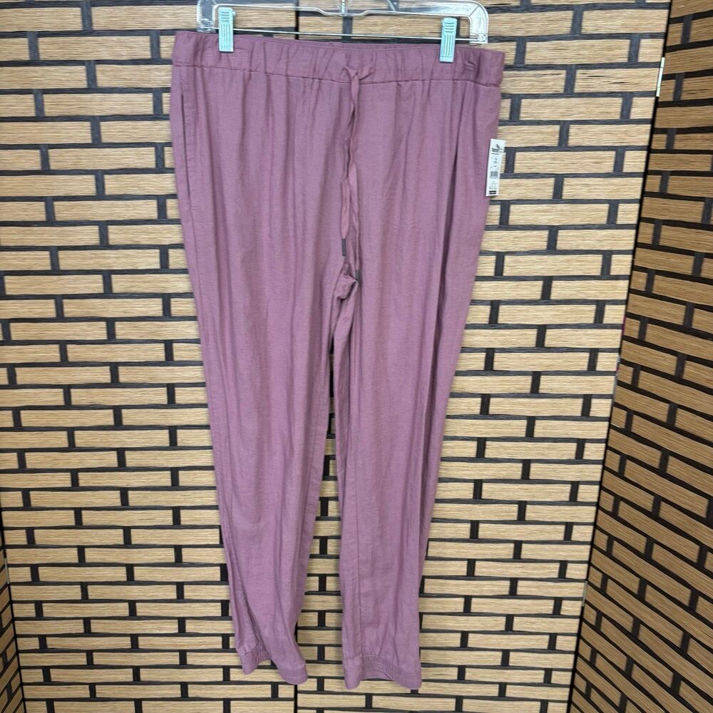 Needle & Cloth Mauve Linen Blend Joggers Size Medium‎